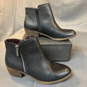 Kensie Ghita Black Womens Ankle Boots size 6.5 zipper on both sides